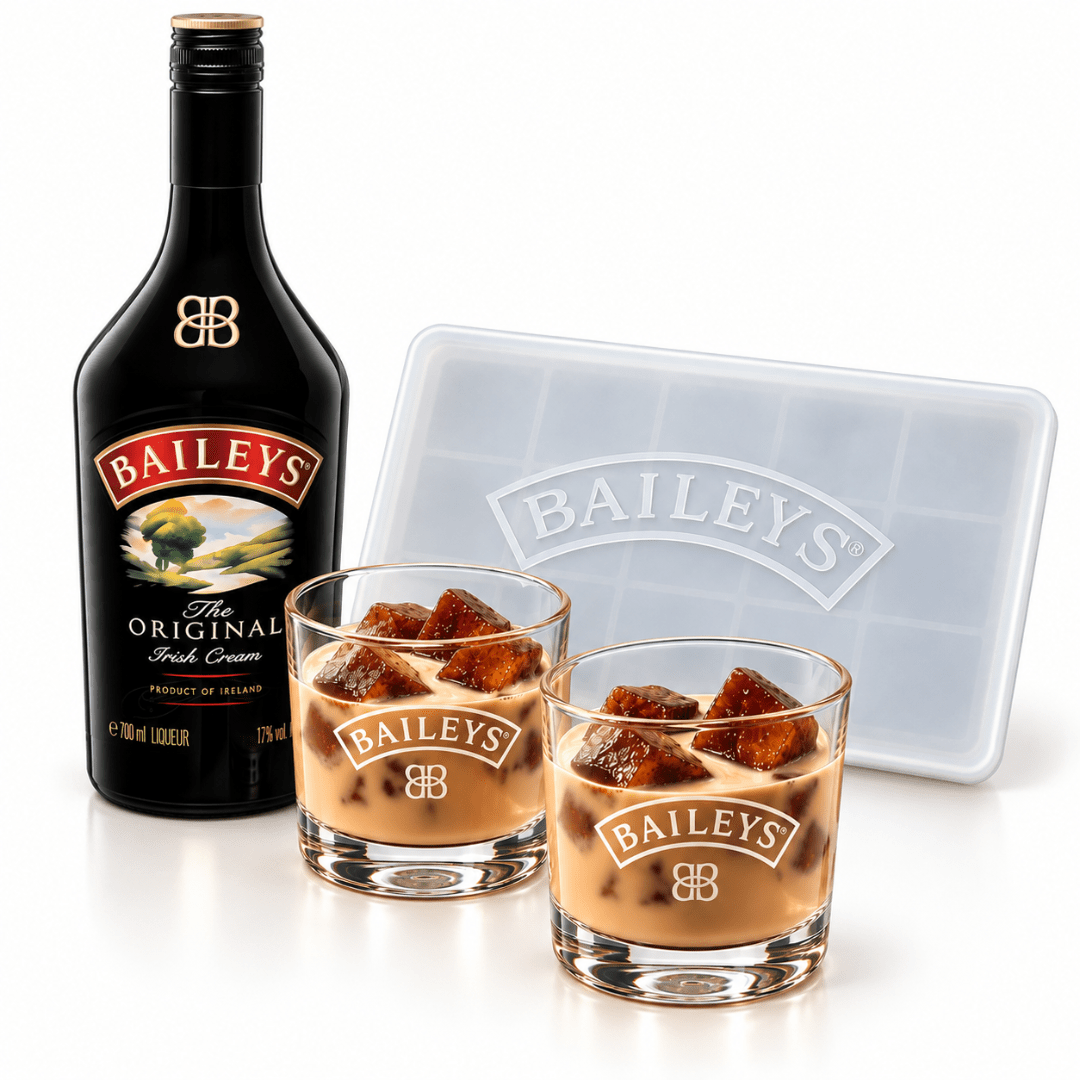 Baileys On The Coffee Rocks Set mit Eisform und 2 Gläsern - FestivalStuff