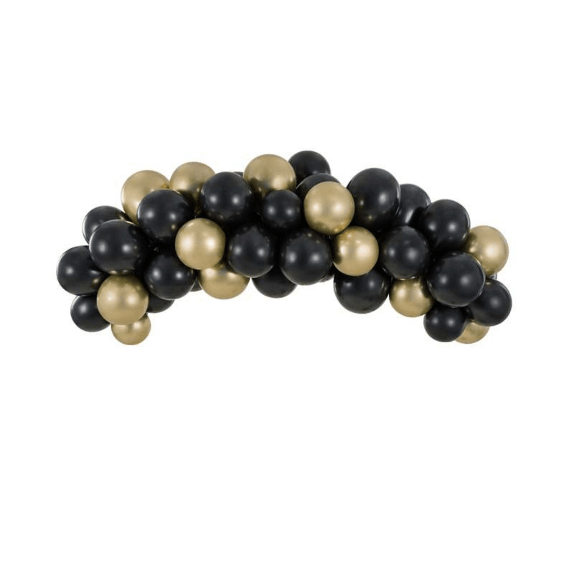 Ballongirlande Schwarz und Gold, 200cm - FestivalStuff