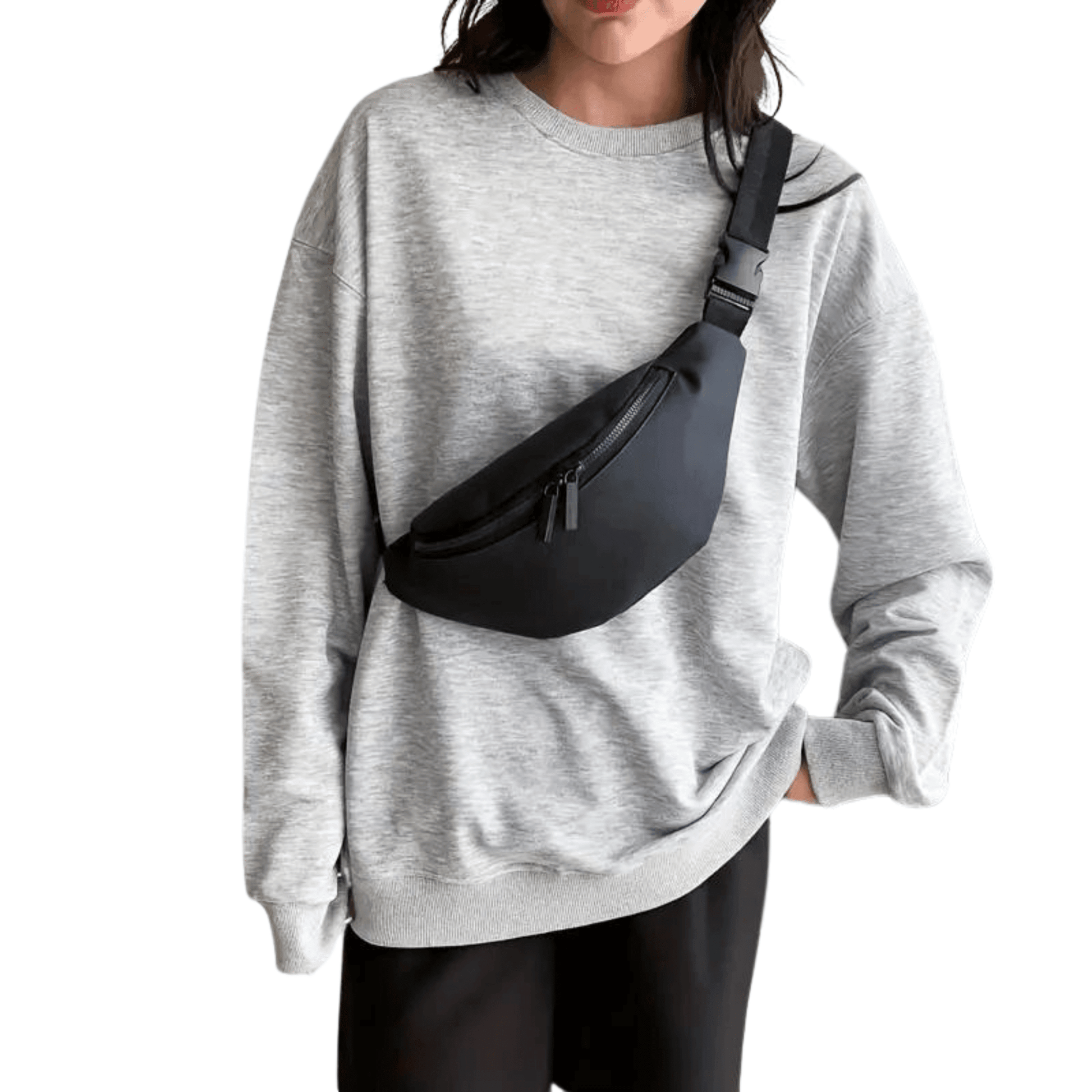 Bauchtasche Basic Schwarz mit einem Fach - FestivalStuff