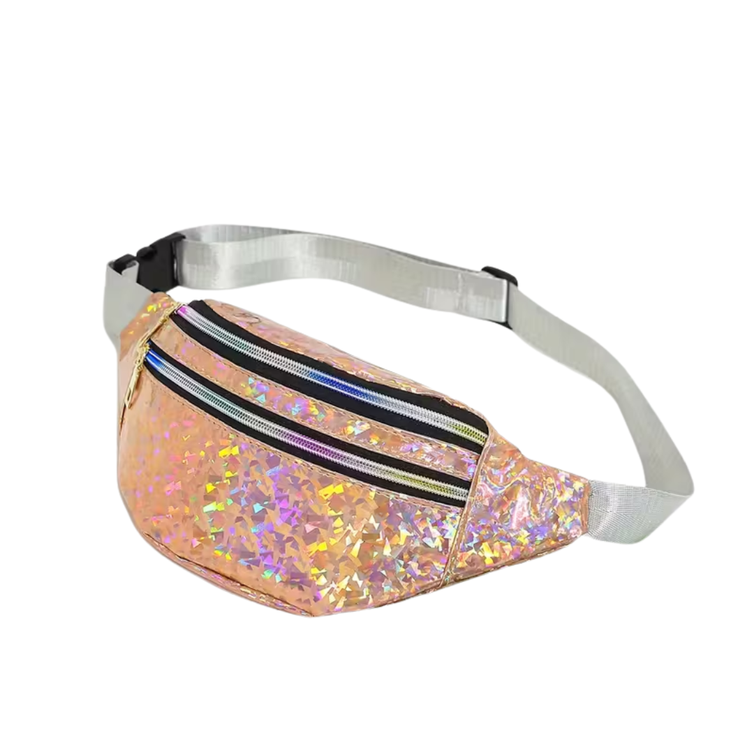 Bauchtasche Glitter Holo Hell Gold - FestivalStuff
