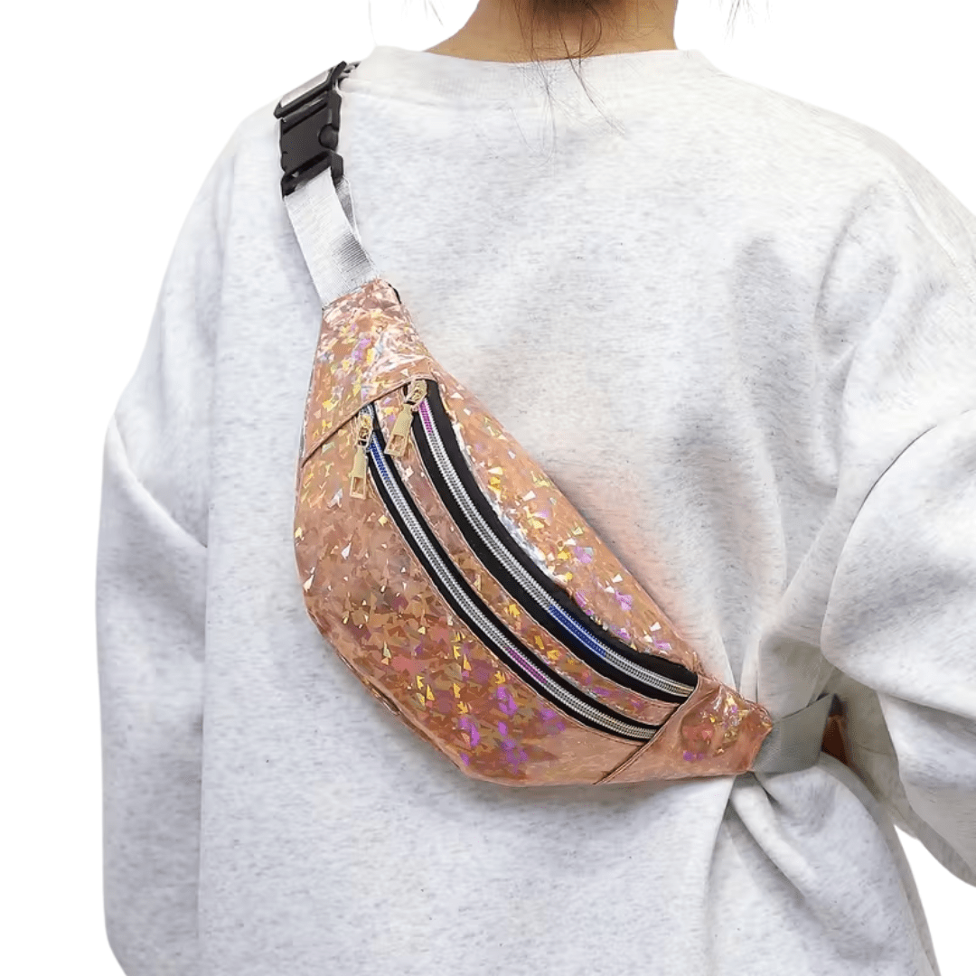 Bauchtasche Glitter Holo Hell Gold - FestivalStuff