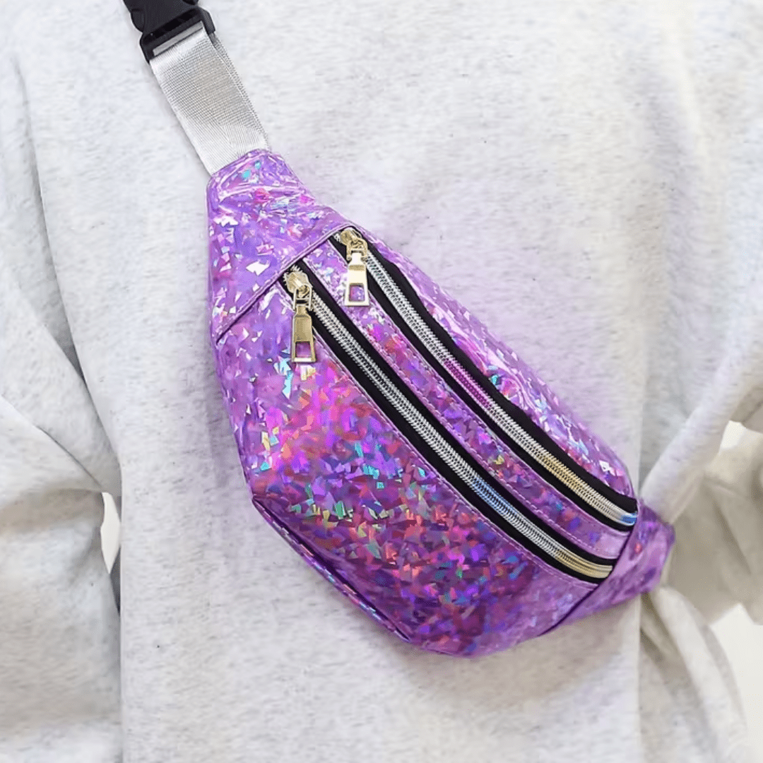 Bauchtasche Glitter Holo Lila - FestivalStuff