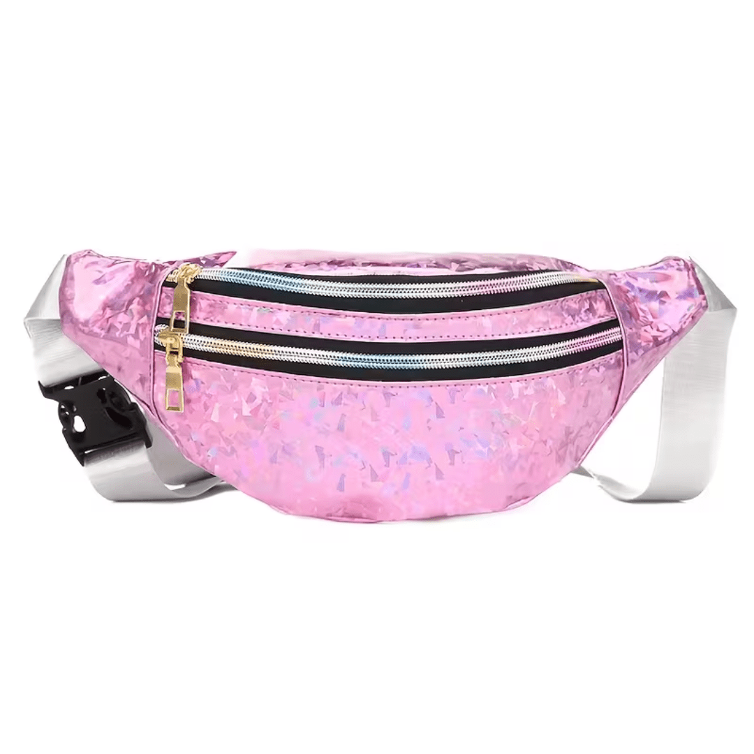 Bauchtasche Glitter Holo Rosa - FestivalStuff