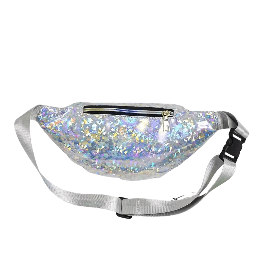 Bauchtasche Glitter Holo Silber - FestivalStuff
