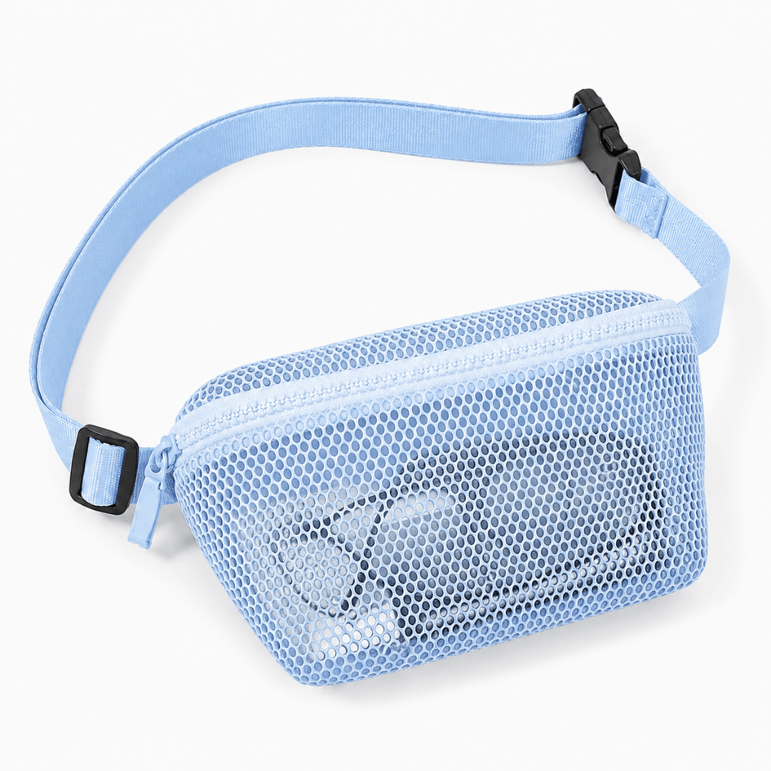 Bauchtasche Netz Transparent Look Hellblau - FestivalStuff
