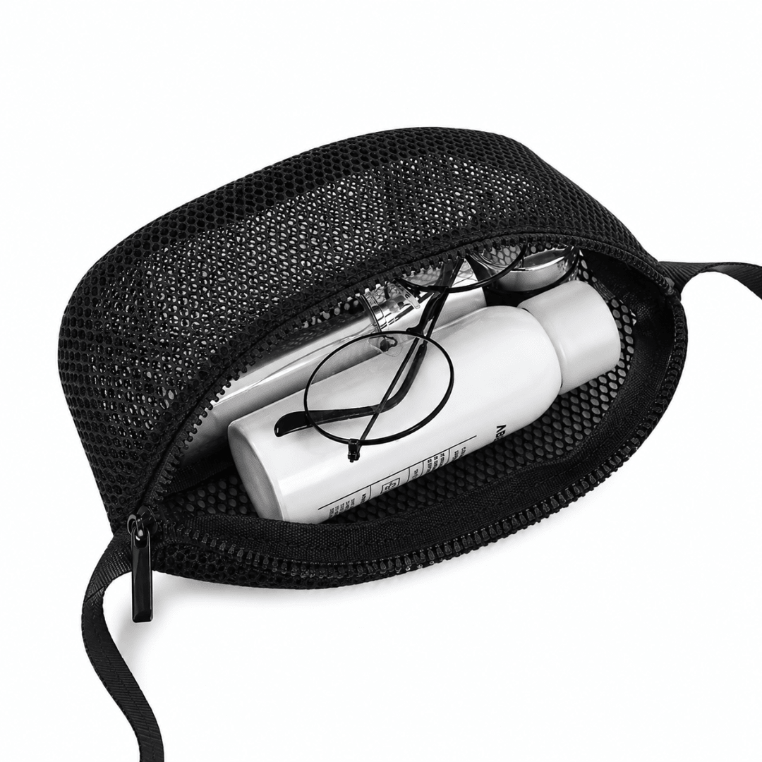 Bauchtasche Netz Transparent Look Schwarz - FestivalStuff