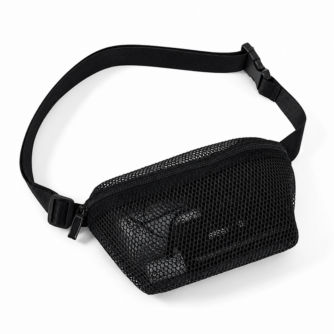 Bauchtasche Netz Transparent Look Schwarz - FestivalStuff