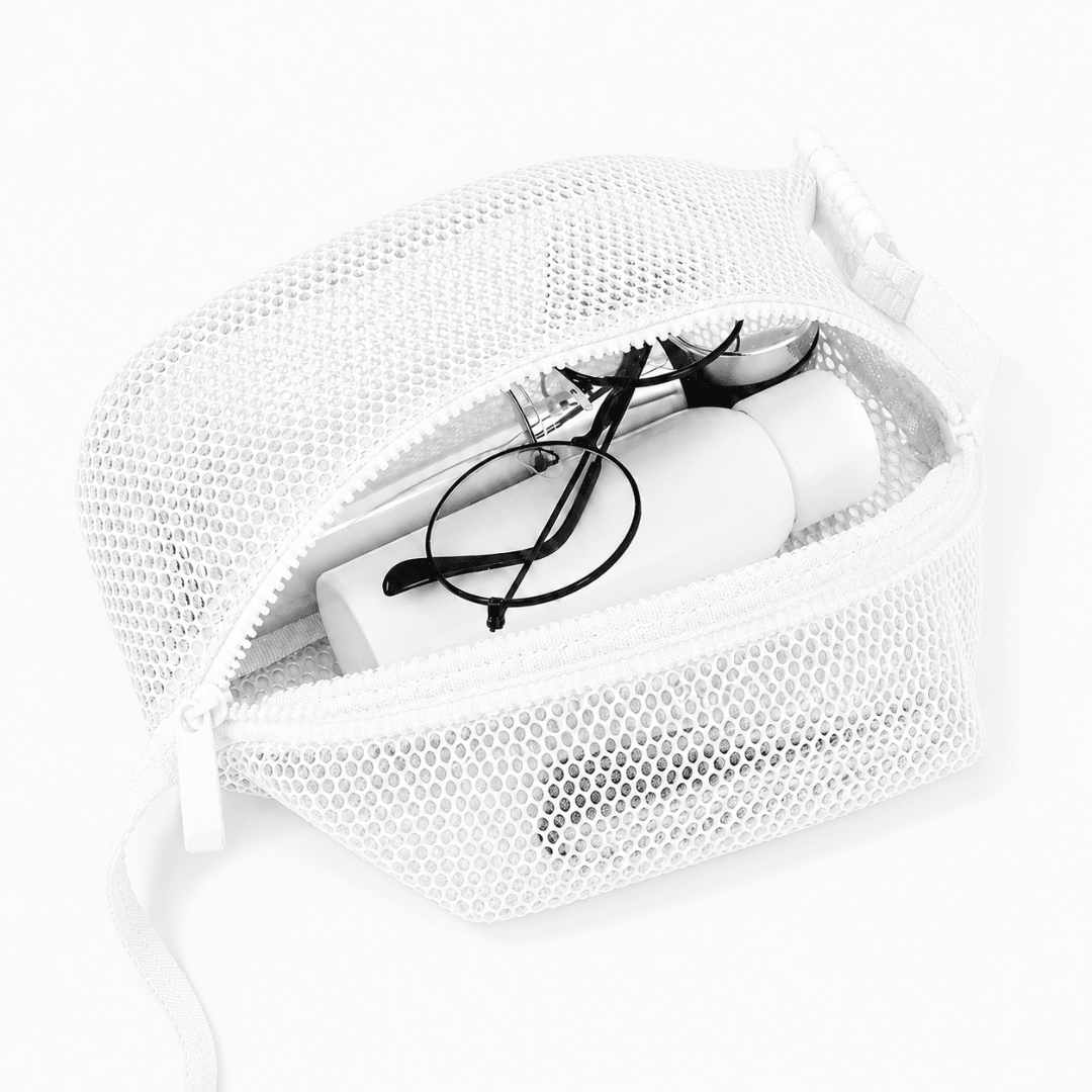 Bauchtasche Netz Transparent Look Weiß - FestivalStuff