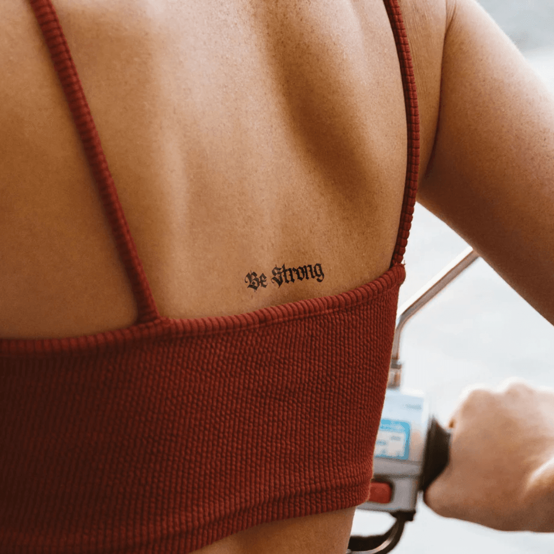 Be Strong Tattoo Waterless - FestivalStuff