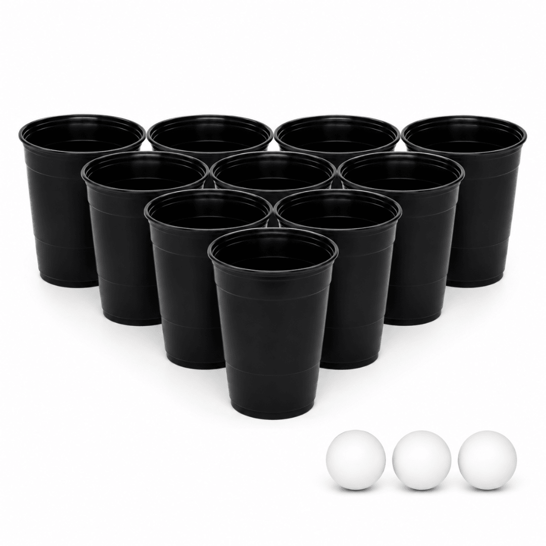 Beer Pong Becher Set 22er – Mehrweg 450 ml mit 3 Bällen - FestivalStuff
