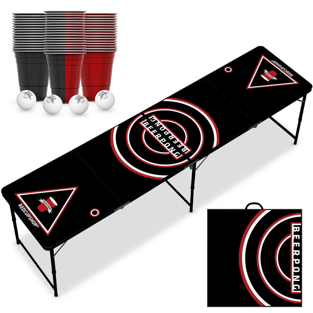 Beer Pong Tisch Set "RedCupShop" inkl. 50 Becher & 8 Bälle - FestivalStuff