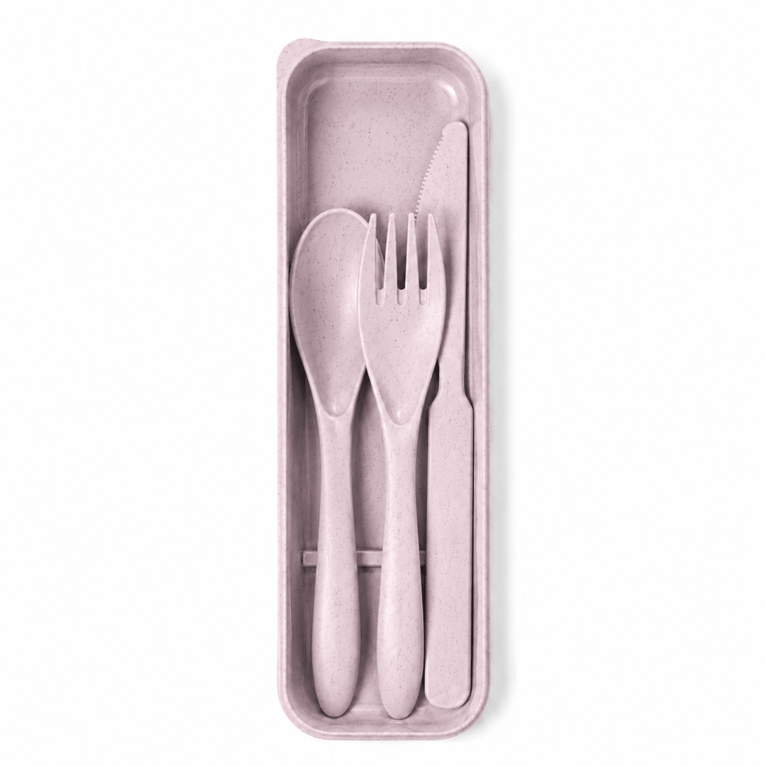 Besteckset Lila mit Etui 3-teilig - FestivalStuff