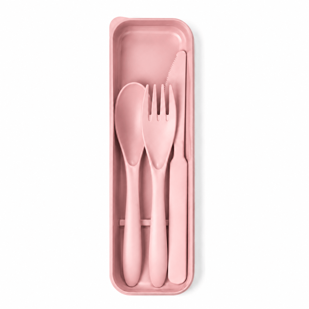 Besteckset Rosa mit Etui 3-teilig - FestivalStuff