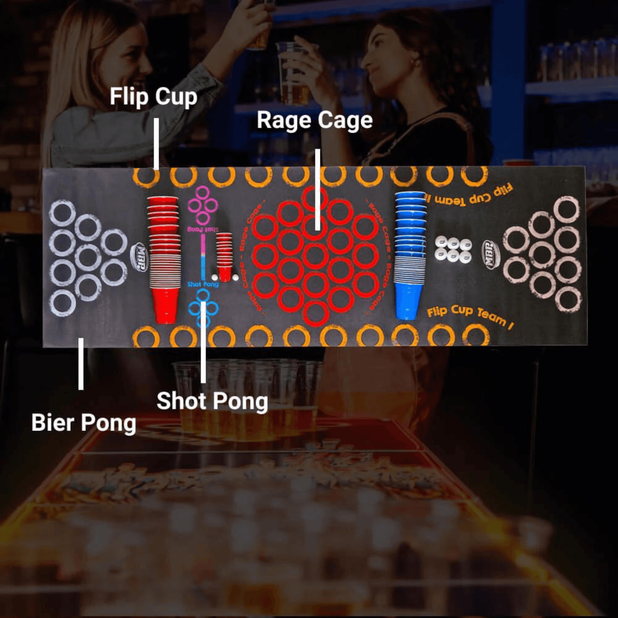 Multigame" Beer-Pong Matte (Set) - FestivalStuff