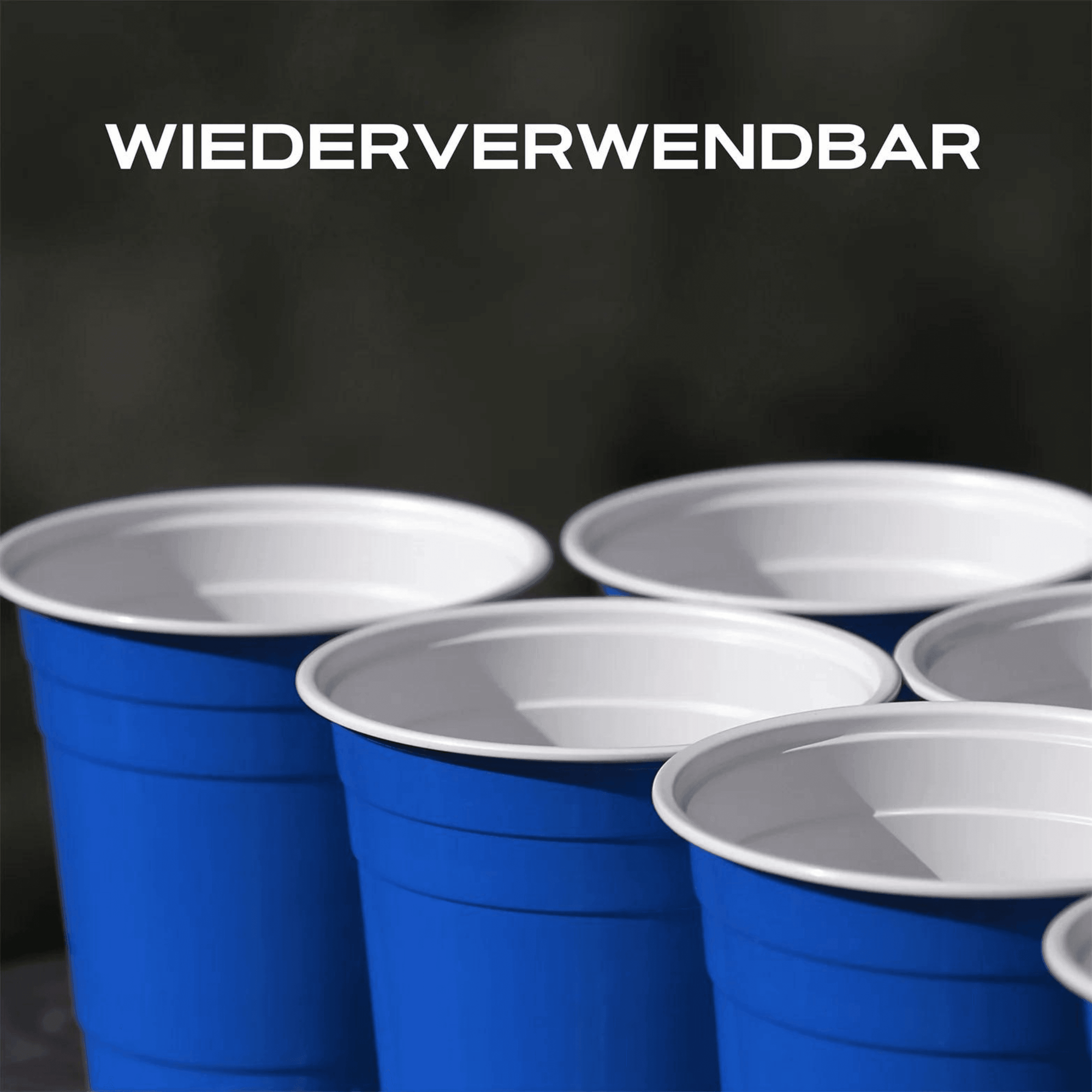 BEER PONG BECHER (50x) rot &amp; blau - FestivalStuff