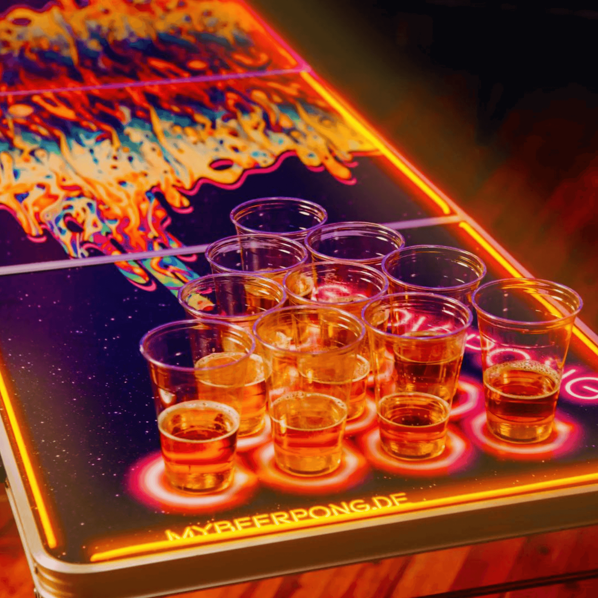 Beer Pong Tisch Space Lava LED - FestivalStuff