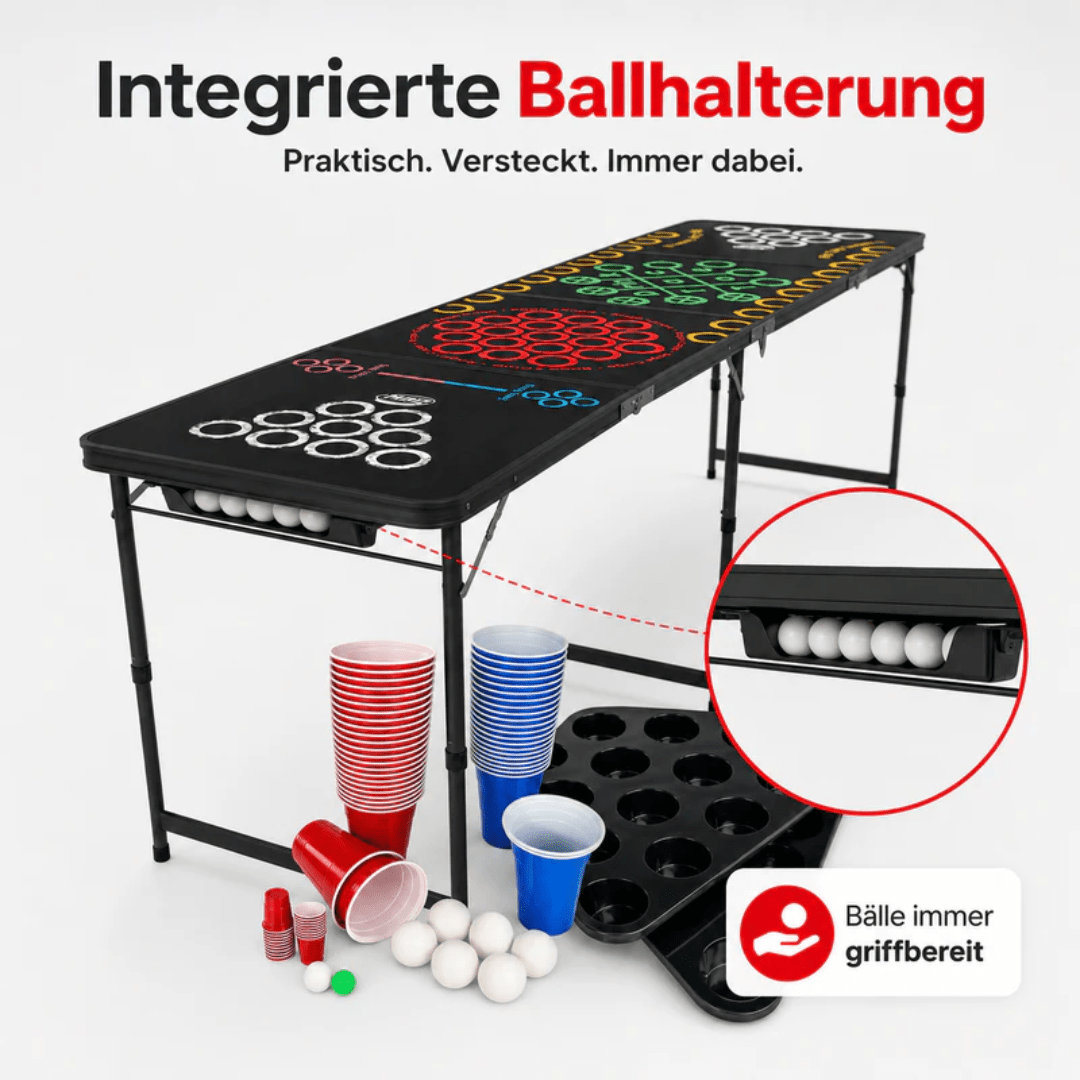 Bierpong-Tisch "Multigame" Set - FestivalStuff
