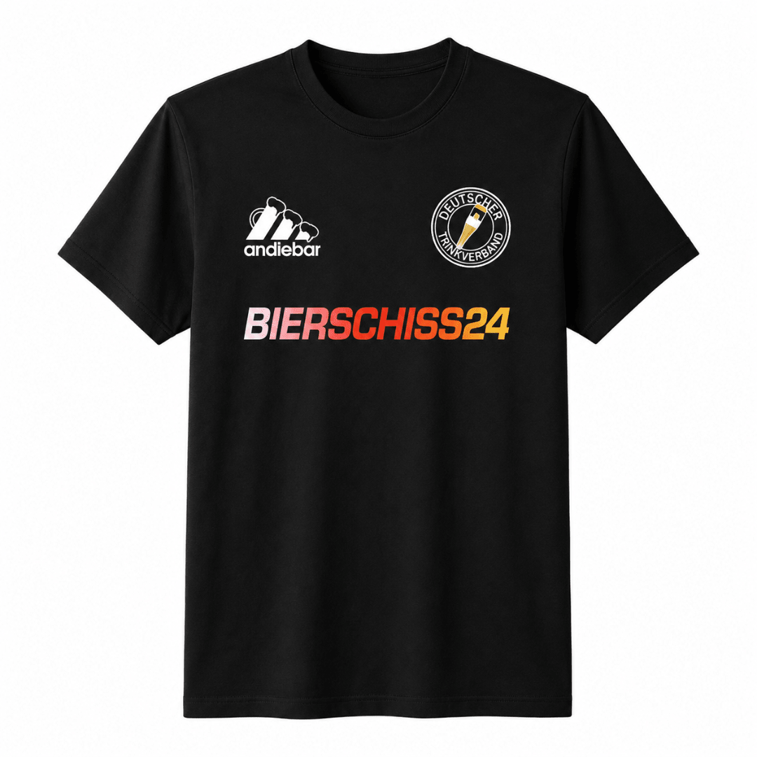 Bierschiss24 Germany Bier T-Shirt Schwarz - FestivalStuff