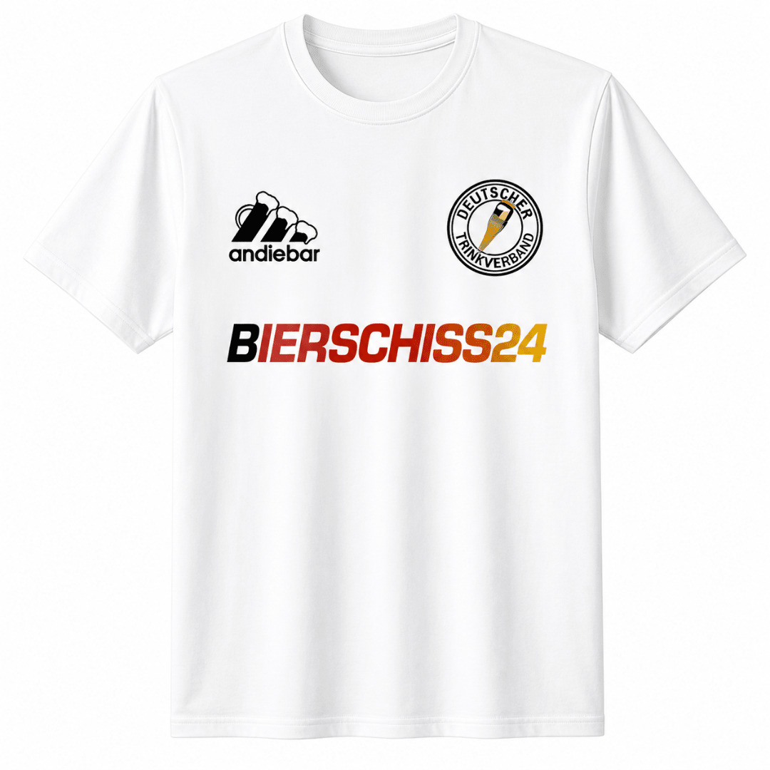 Bierschiss24 Germany Bier T-Shirt Weiß - FestivalStuff