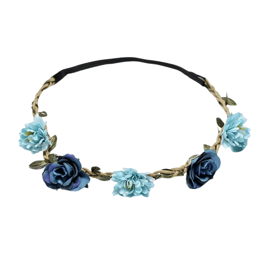 Blüten Haarreif Blau - FestivalStuff