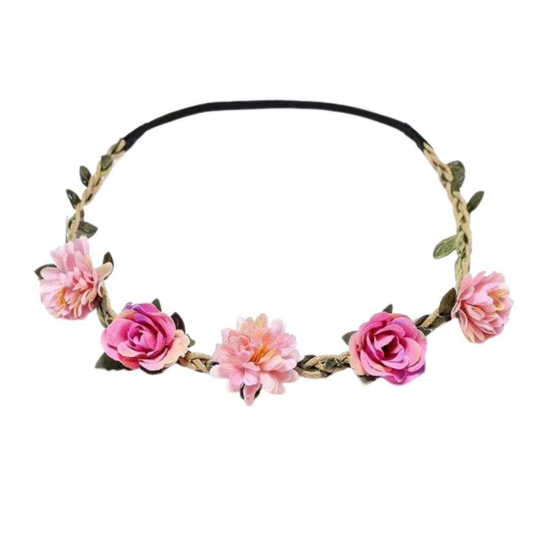 Blüten Haarreif Rosa - FestivalStuff