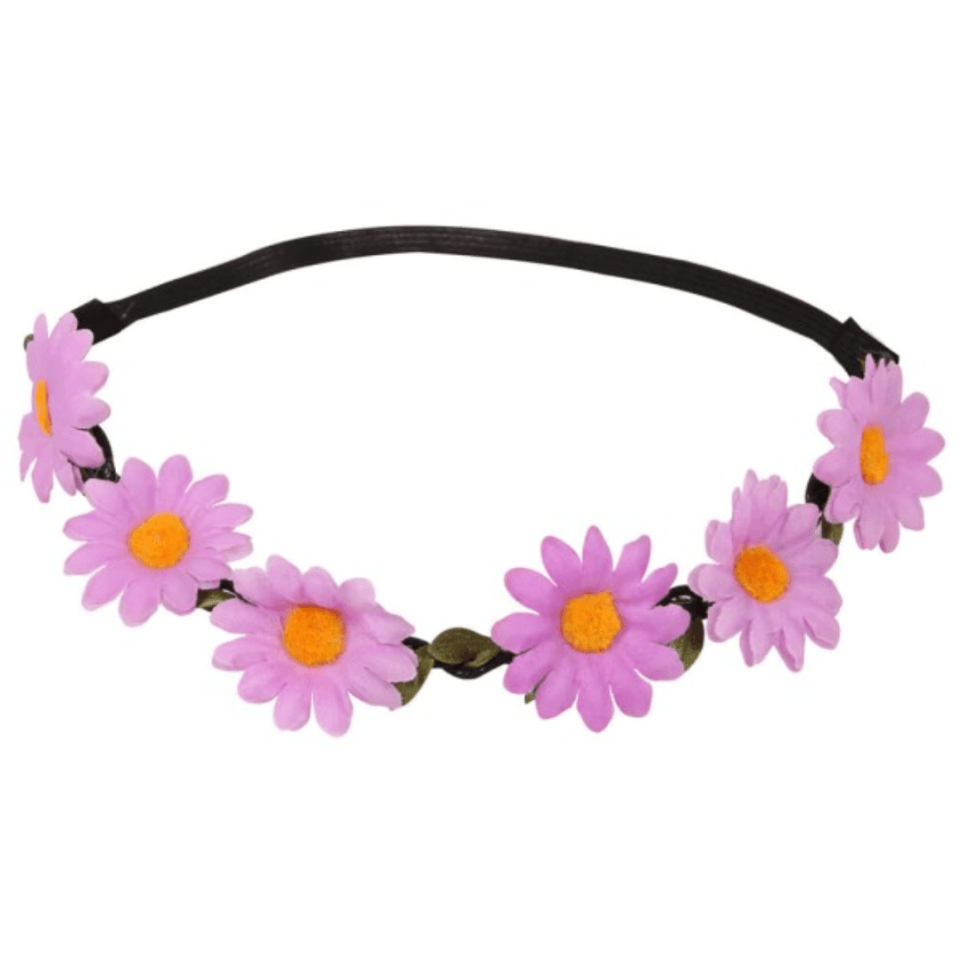 Blumenhaarband Blüten lila violett floral - FestivalStuff