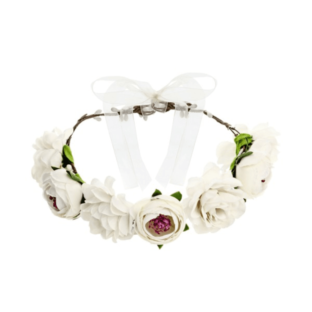 Blumenkrone, Weiß - ca. 17 cm - FestivalStuff
