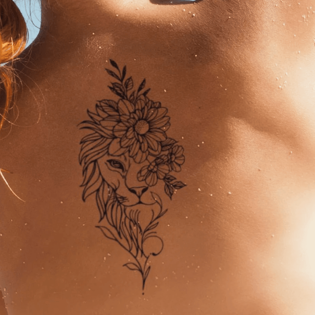 Blumenlöwe Tattoo Waterless - FestivalStuff