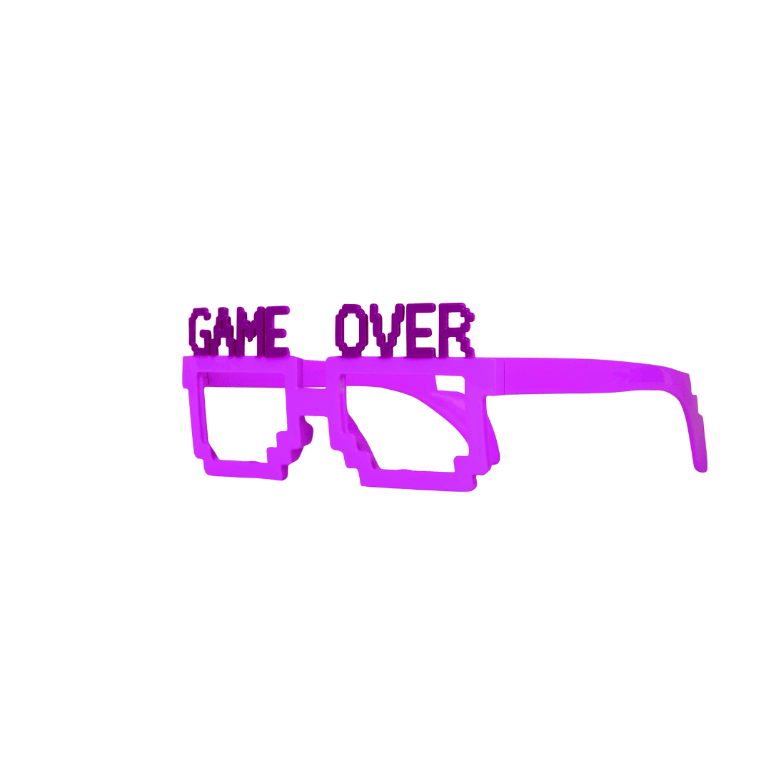 Brille Game Over Pink/Blau - FestivalStuff