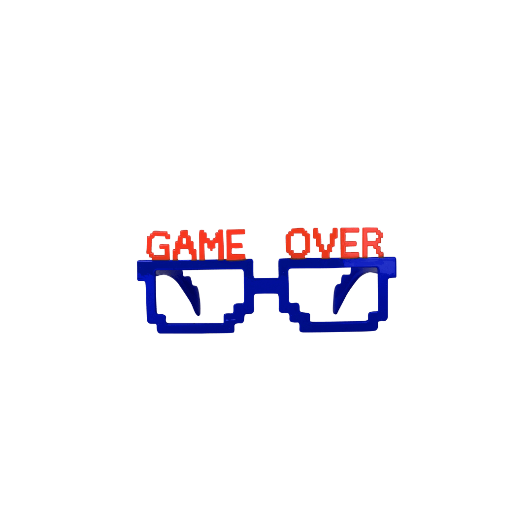Brille Game Over Pink/Blau - FestivalStuff