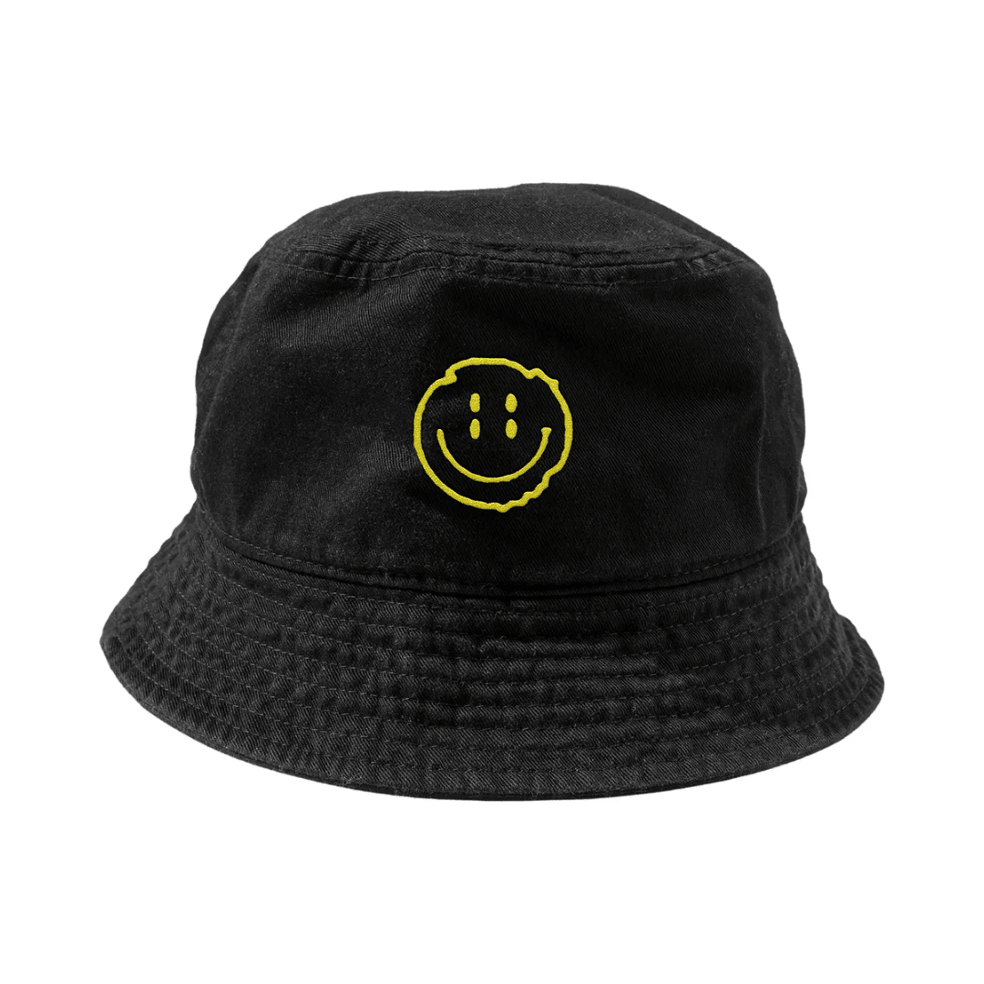 Distorted Smile Neon Bucket Hat - FestivalStuff