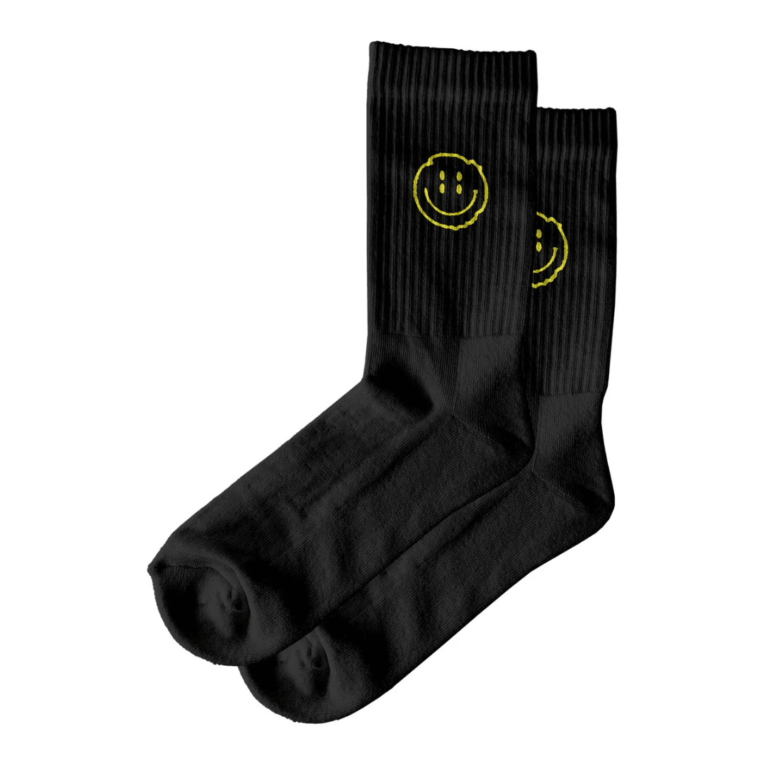 Distorted Smile Neon Socken - FestivalStuff
