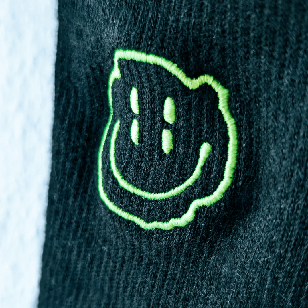 Distorted Smile Neon Socken - FestivalStuff