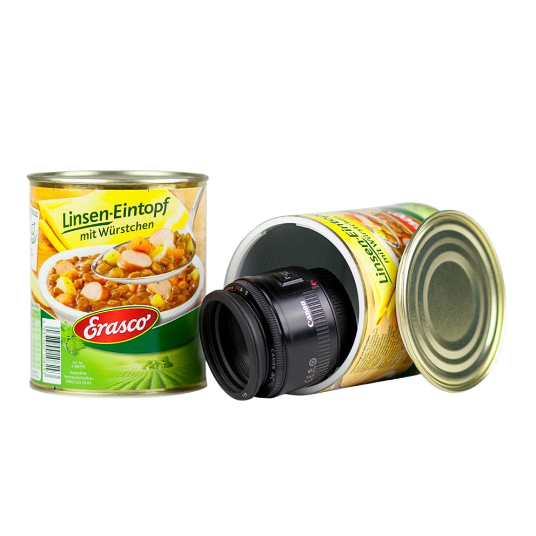 Dosensafe Linsen - Eintopf mit Würstchen - FestivalStuff