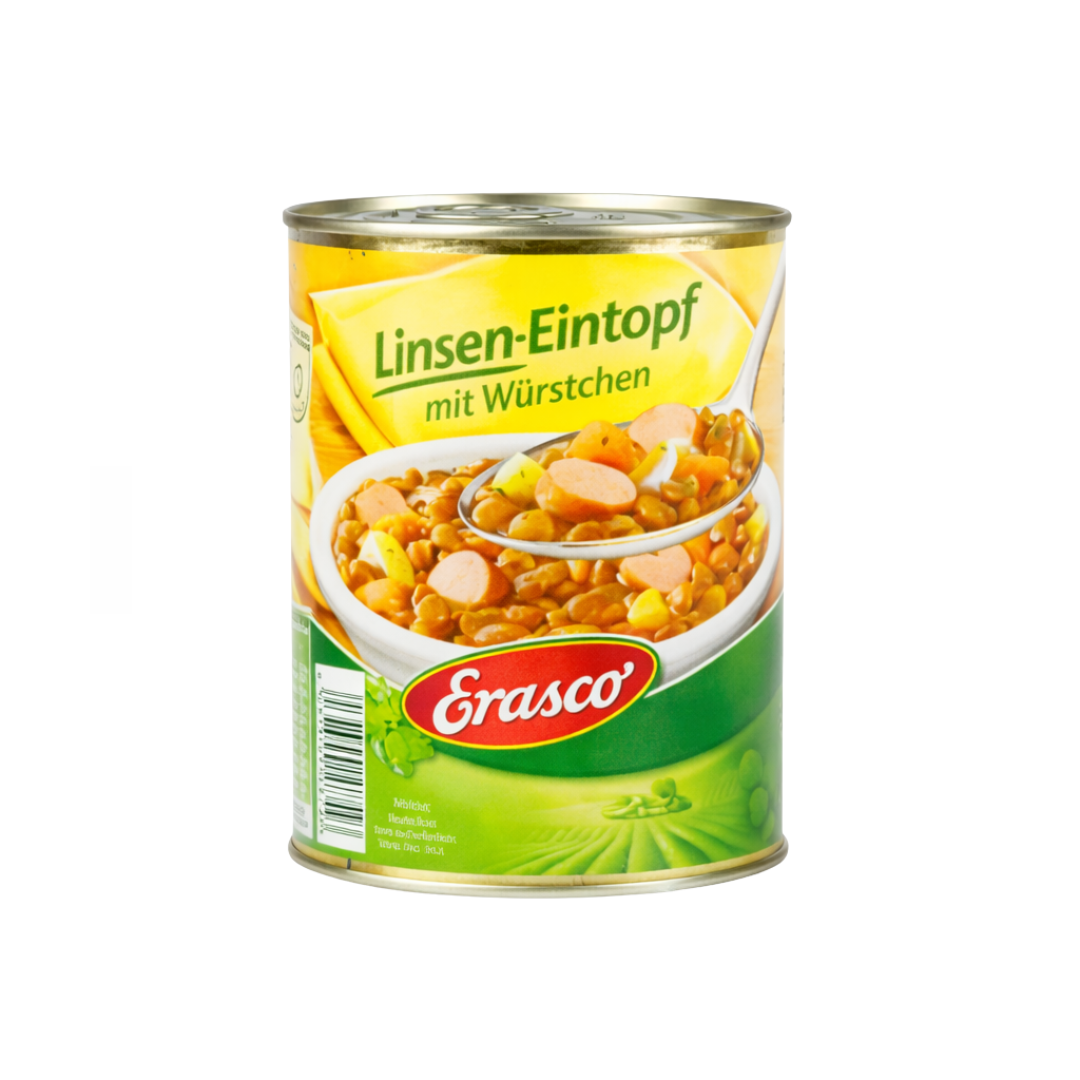 Dosensafe Linsen - Eintopf mit Würstchen - FestivalStuff