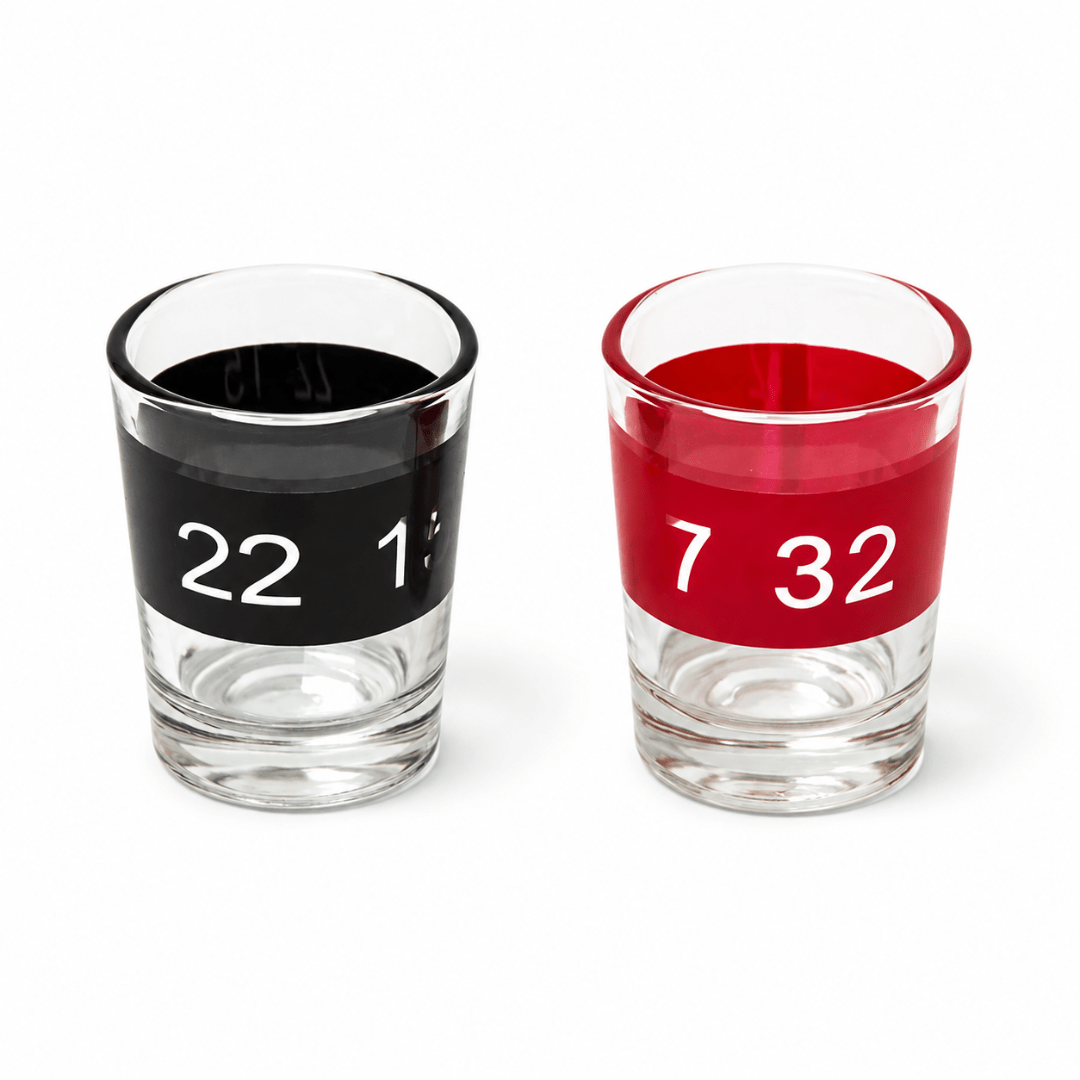 Drinking Roulette Trinkspiel mit 16 Shotgläsern - FestivalStuff