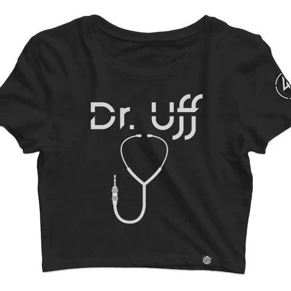 Dr. Uff Crop Top (schwarz) - FestivalStuff