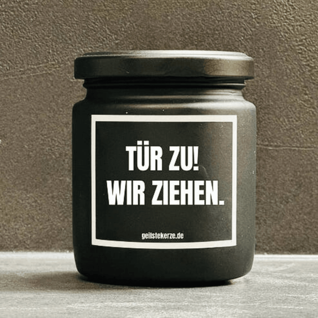 Duftkerze | TÜR ZU! WIR ZIEHEN! - FestivalStuff