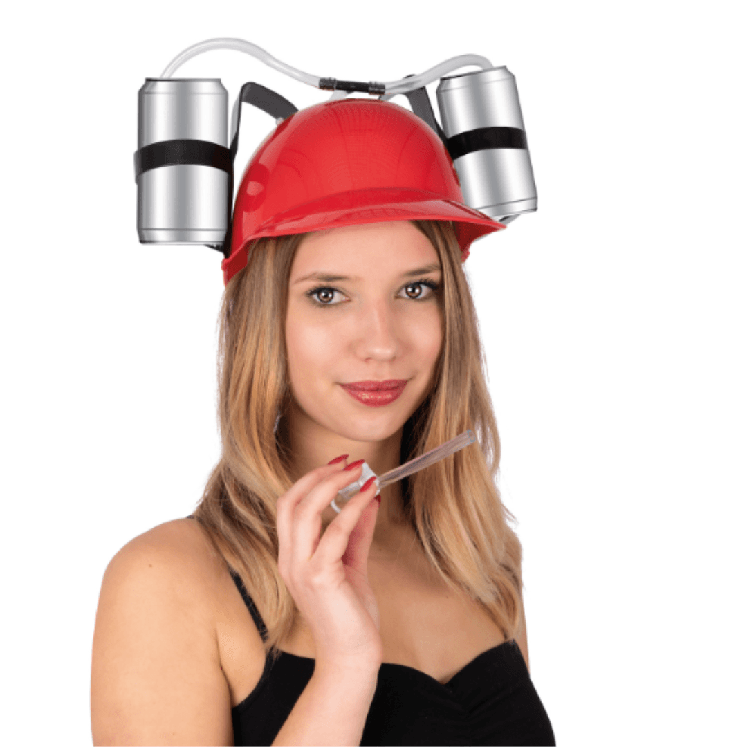 Durstlöscher - Helm für Erwachsene rot - schwarz - FestivalStuff
