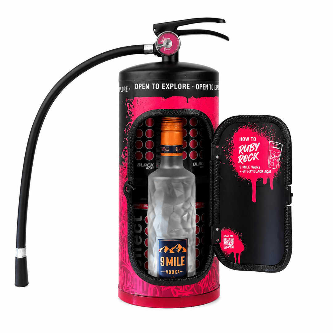 effect® Fire Extinguisher RUBY ROCK mit 9MILE Vodka - FestivalStuff