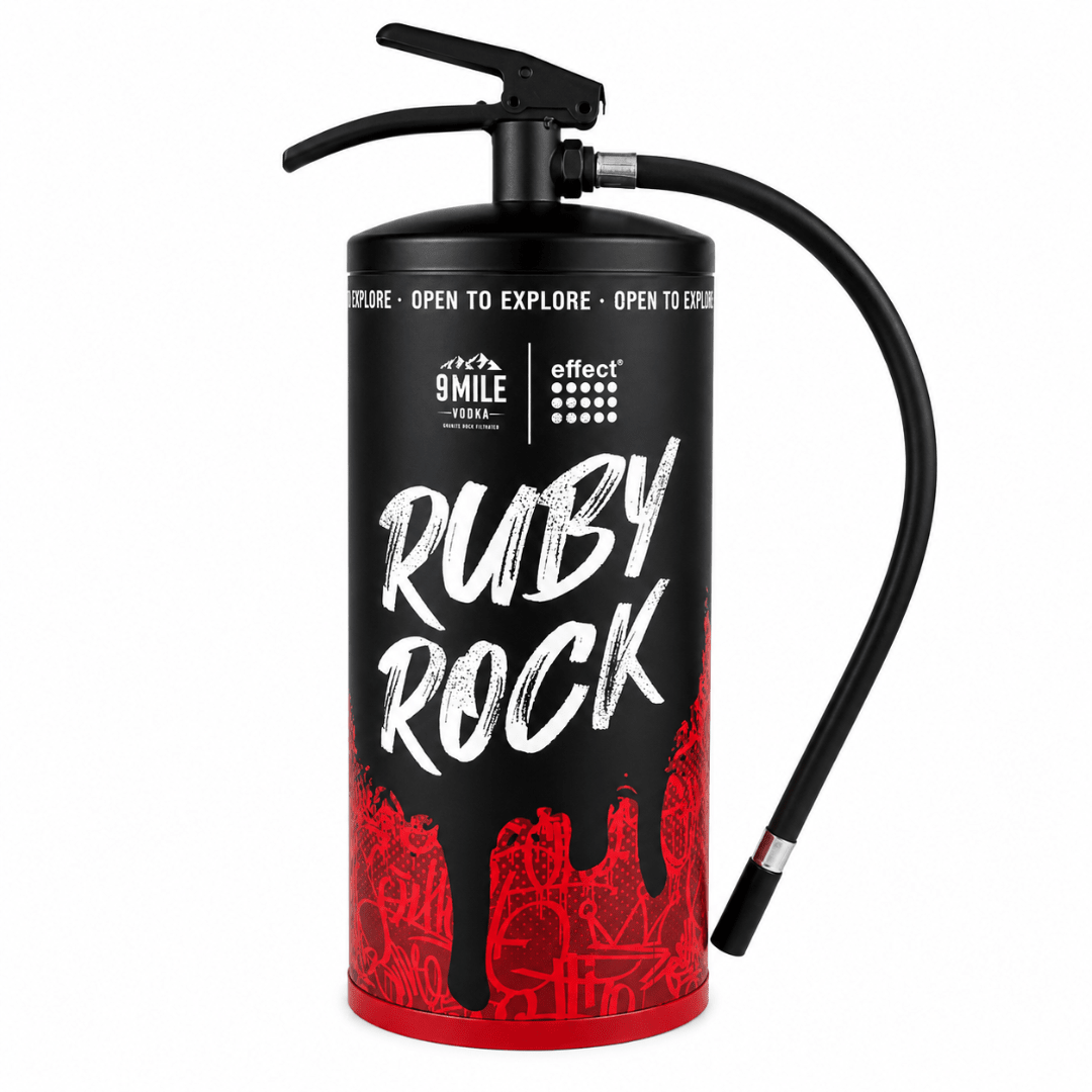 effect® Fire Extinguisher RUBY ROCK mit 9MILE Vodka - FestivalStuff