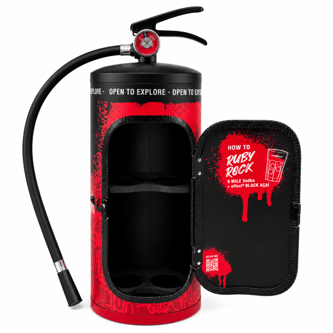 effect® Fire Extinguisher RUBY ROCK mit 9MILE Vodka - FestivalStuff