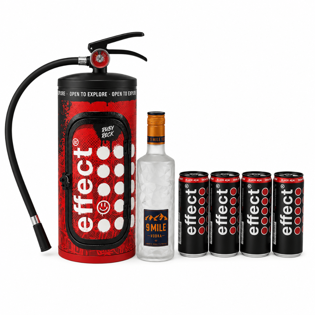 effect® Fire Extinguisher RUBY ROCK mit 9MILE Vodka - FestivalStuff