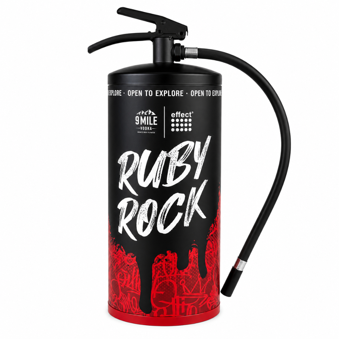 effect® Fire Extinguisher RUBY ROCK mit 9MILE Vodka