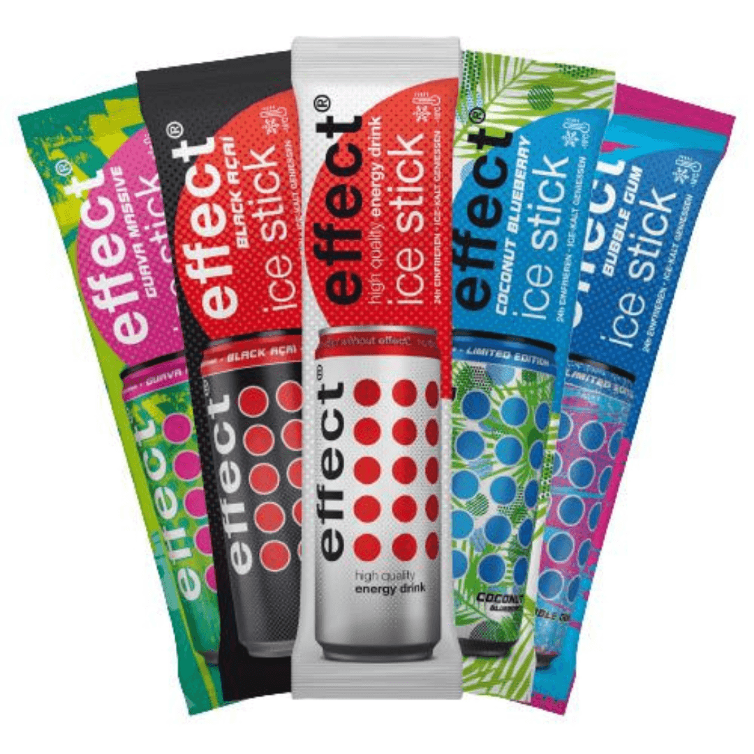 effect® ice sticks Wassereis Mix 100 Stk. (5x 20 je Sorte á 40ml) - FestivalStuff