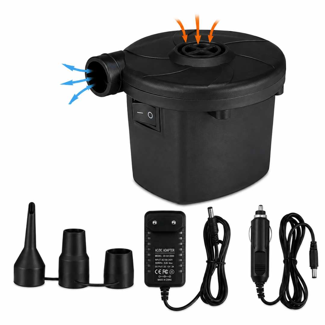 Elektrische Luftpumpe 230V & 12V - FestivalStuff