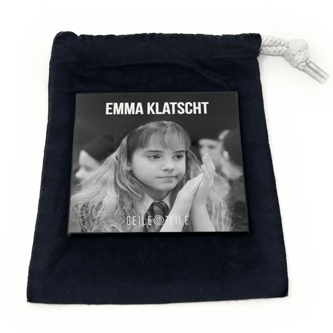 Emma klatscht - Echtglas Ziehunterlage - FestivalStuff