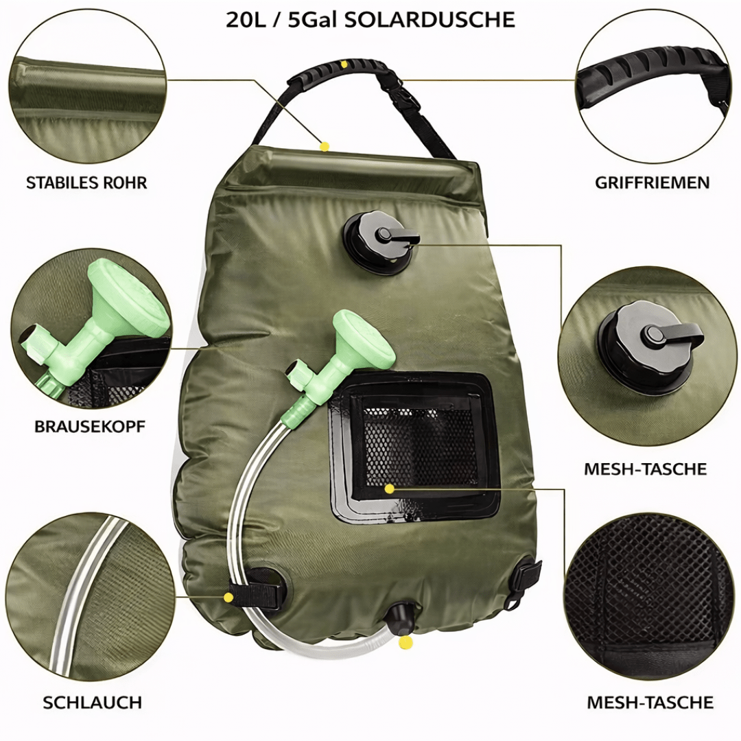 Faltbare Solardusche - FestivalStuff