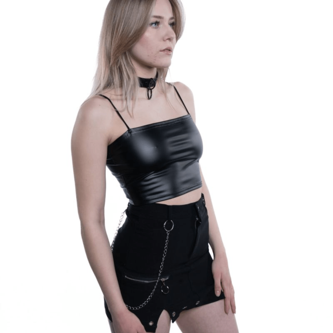 Faux leather top | 013 - FestivalStuff
