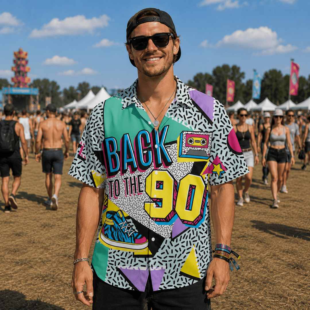 Festival Hemd Herren 90er Retro - FestivalStuff